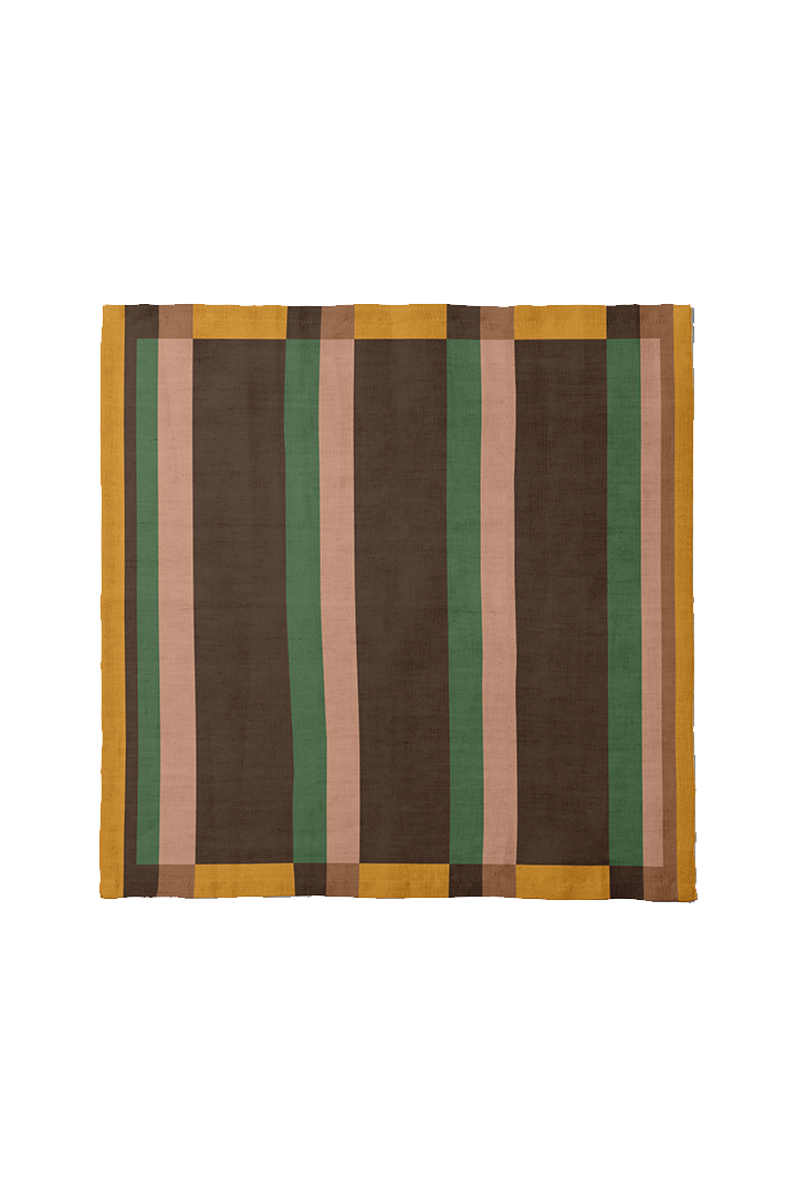 Candy Stripes Napkin in Brown