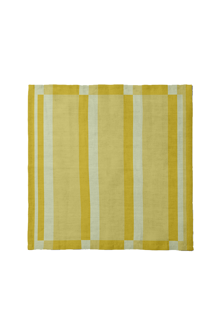 Candy Stripes Napkin in Sunny Yellow