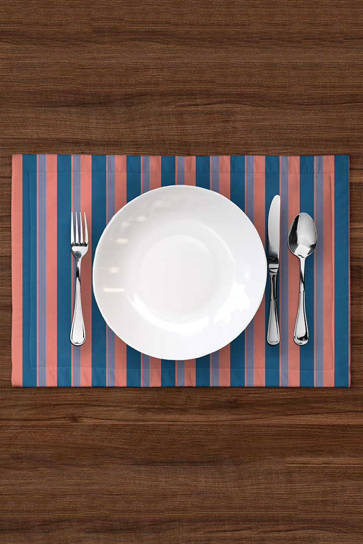 Candy Stripes Placemat in Pink & Purple
