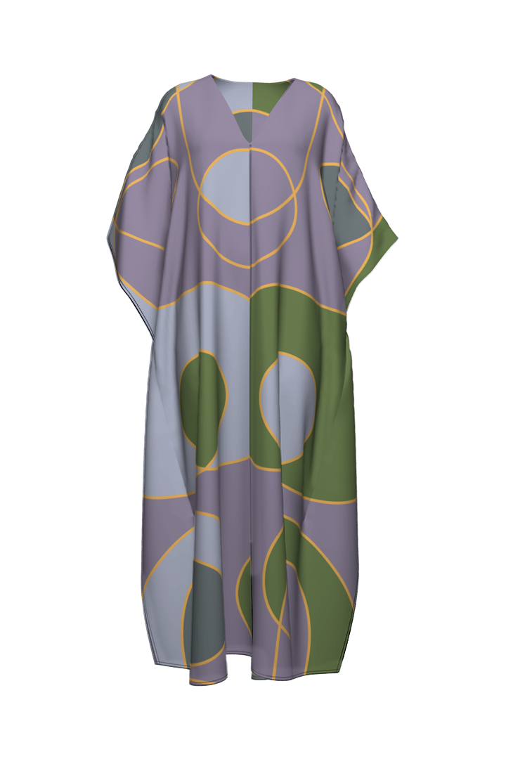 Doodle Grape Caftan