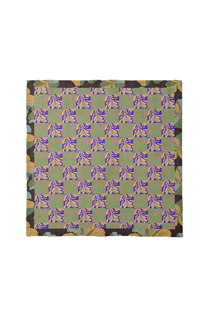 Drops Napkin in Green & Purple