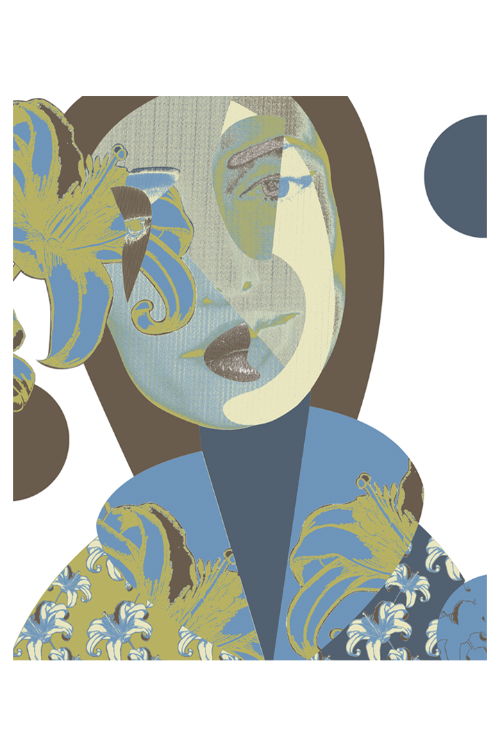 Limited Edition 'Fémina Vestida De Flores Tropicales 1/16'