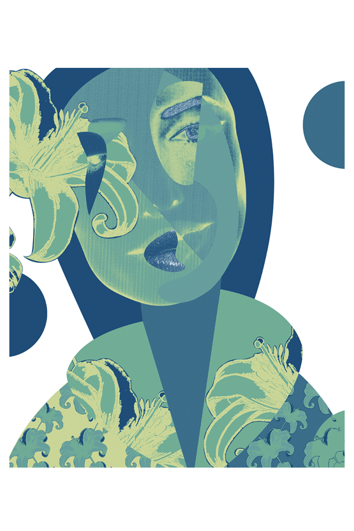 Limited Edition 'Fémina Vestida De Flores Tropicales 9/16'