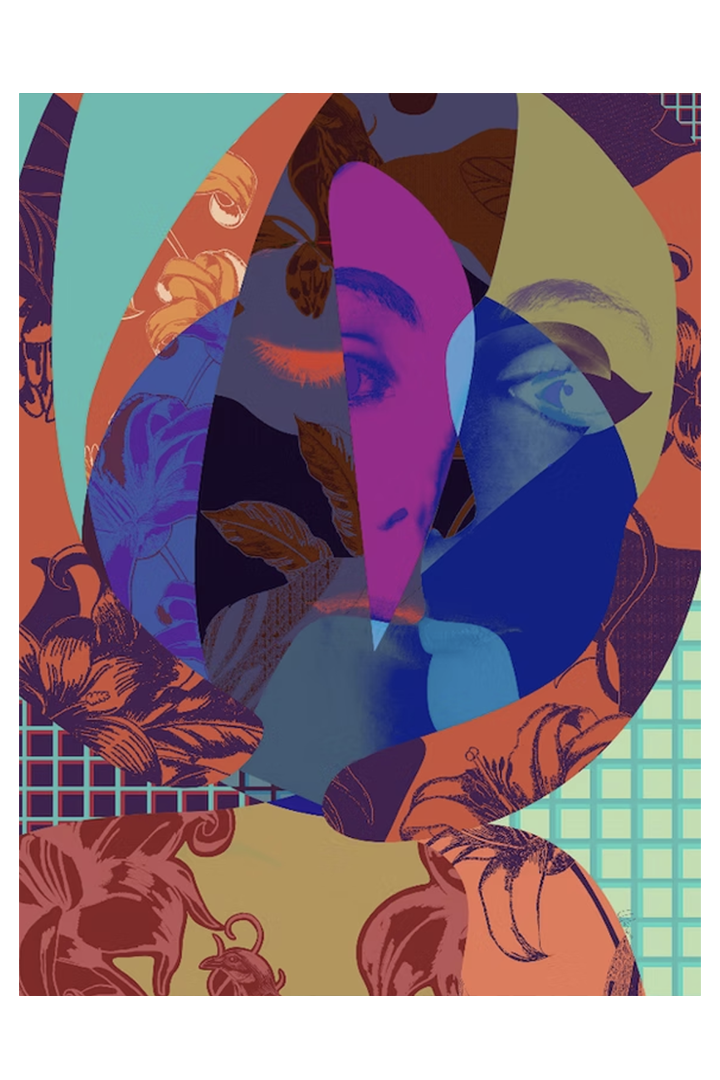 Unique Digital Artwork 'Fémina en Movimiento'