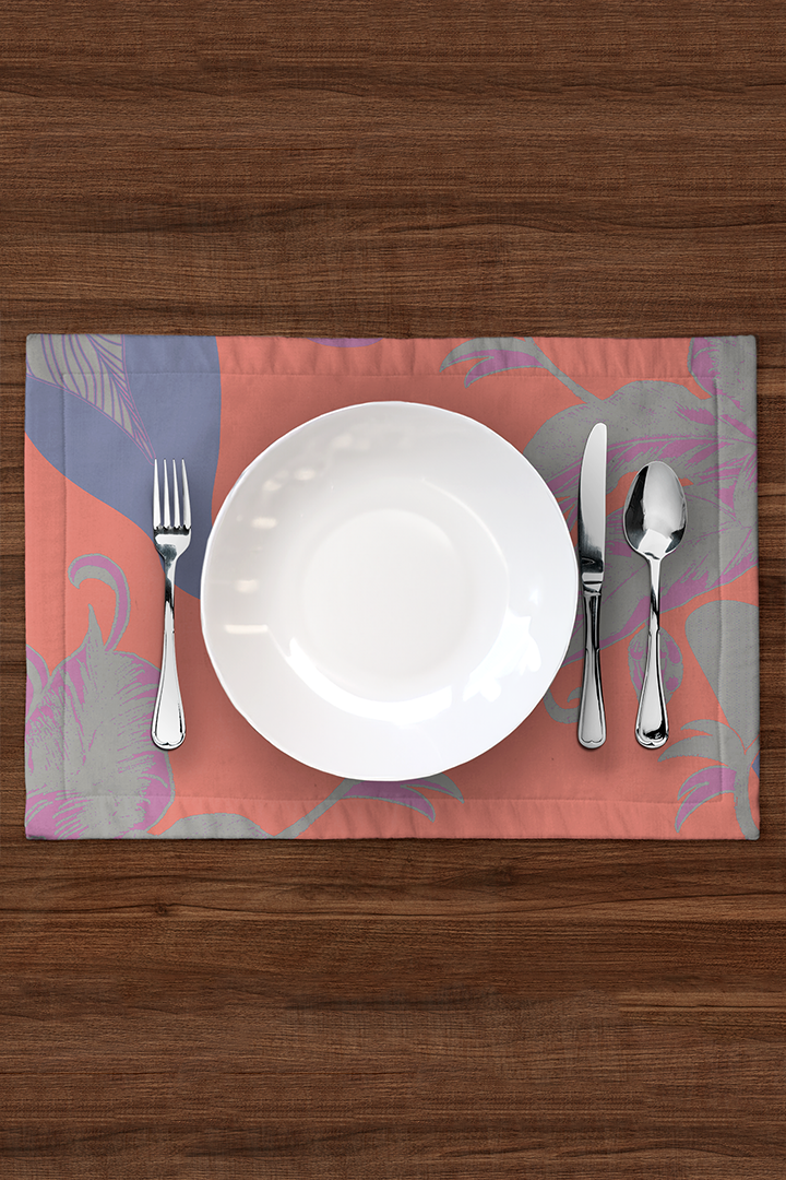 Tropical Paissage Placemat in Bright Pink