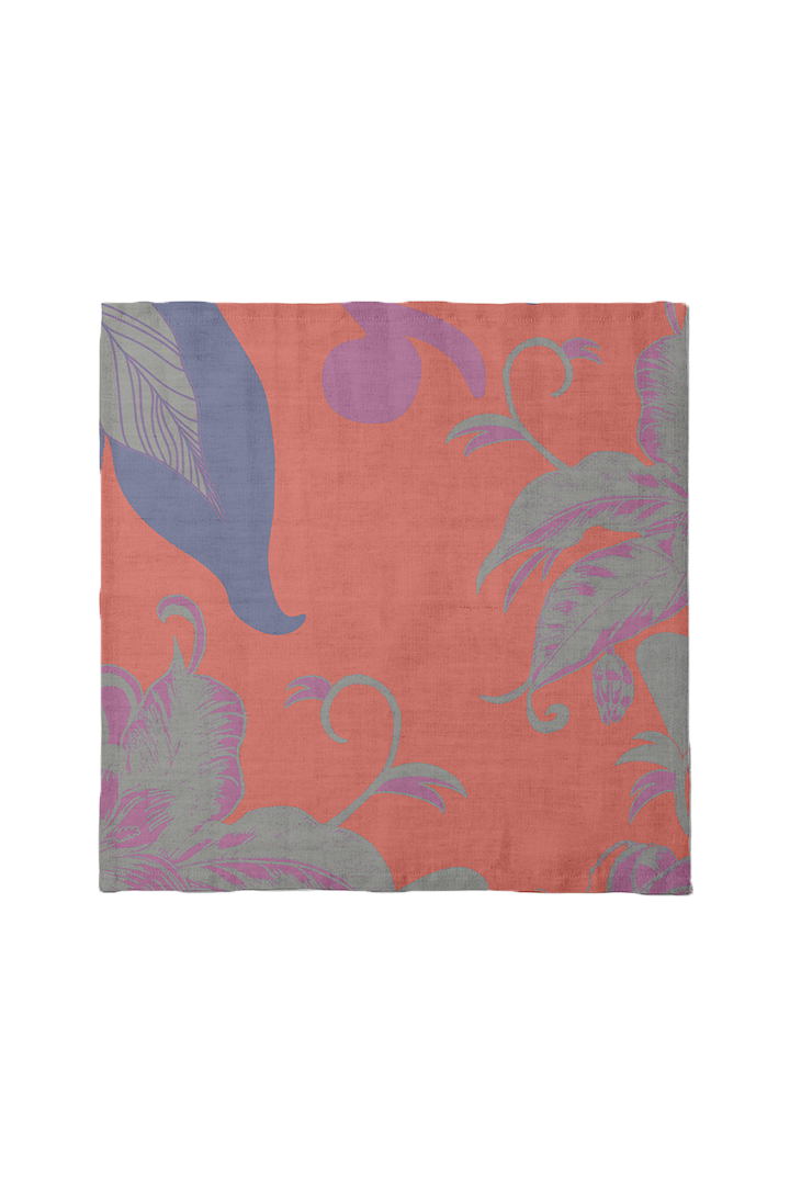 Tropical Paissage Napkin in Bright Pink