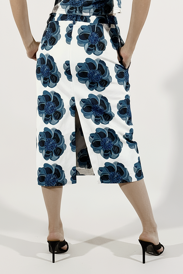 Bleu Charm Cotton Skirt