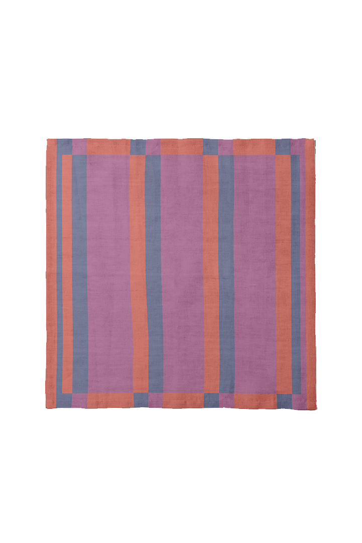Candy Stripes Napkin in Bright Pink
