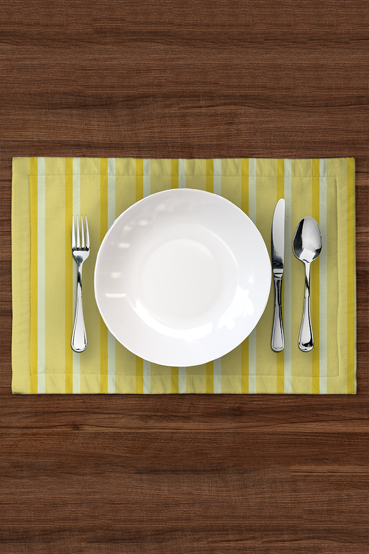 Candy Stripes Placemat in Yellow