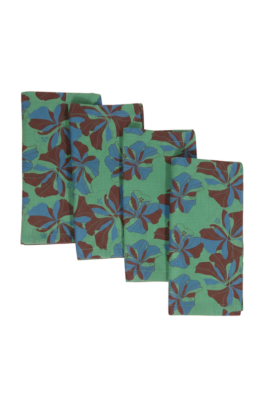 Cocktail Napkins Tropical Cayena in Green | Set of 4