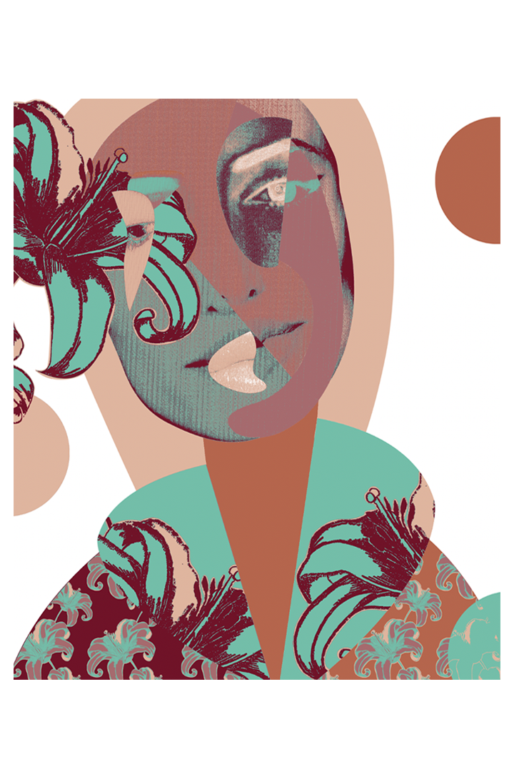 Limited Edition 'Fémina Vestida De Flores Tropicales 13/16'