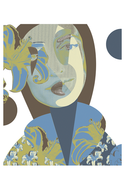 Limited Edition 'Fémina Vestida De Flores Tropicales 1/16'