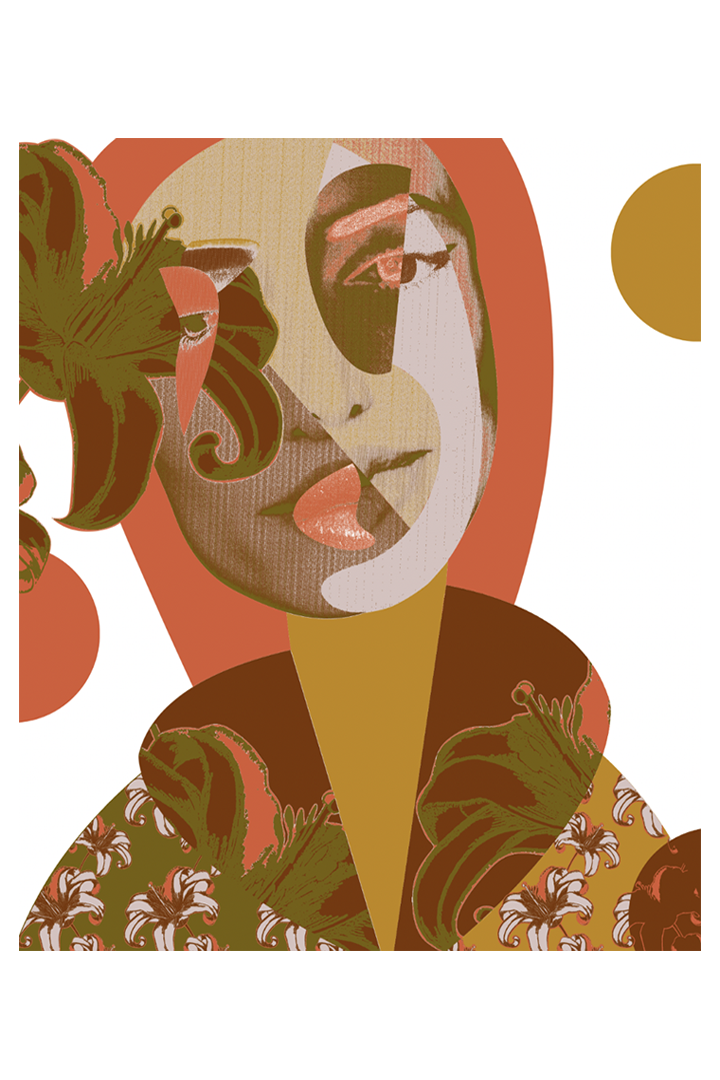 Limited Edition 'Fémina Vestida De Flores Tropicales 3/16'