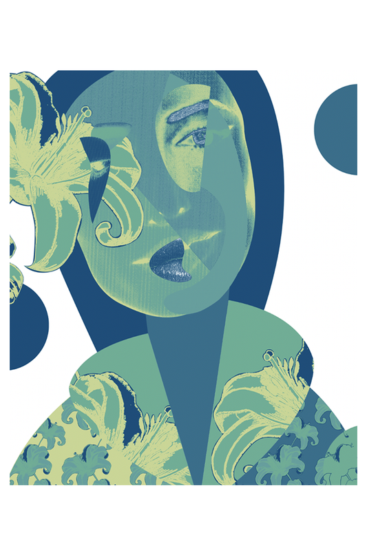 Limited Edition 'Fémina Vestida De Flores Tropicales 9/16'