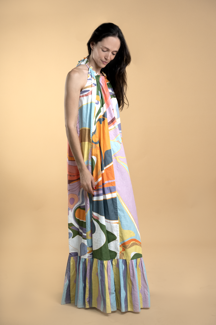 Melted Doodle Maxi Dress