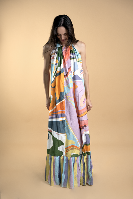 Melted Doodle Maxi Dress