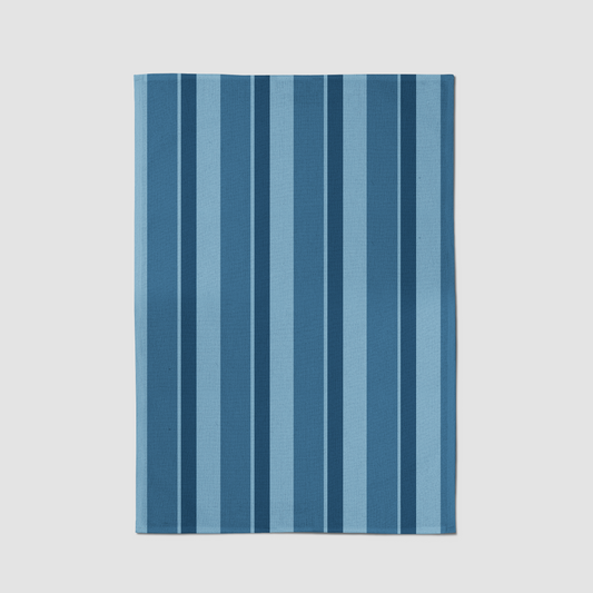 Tea Towel Candy Stripes in Blue
