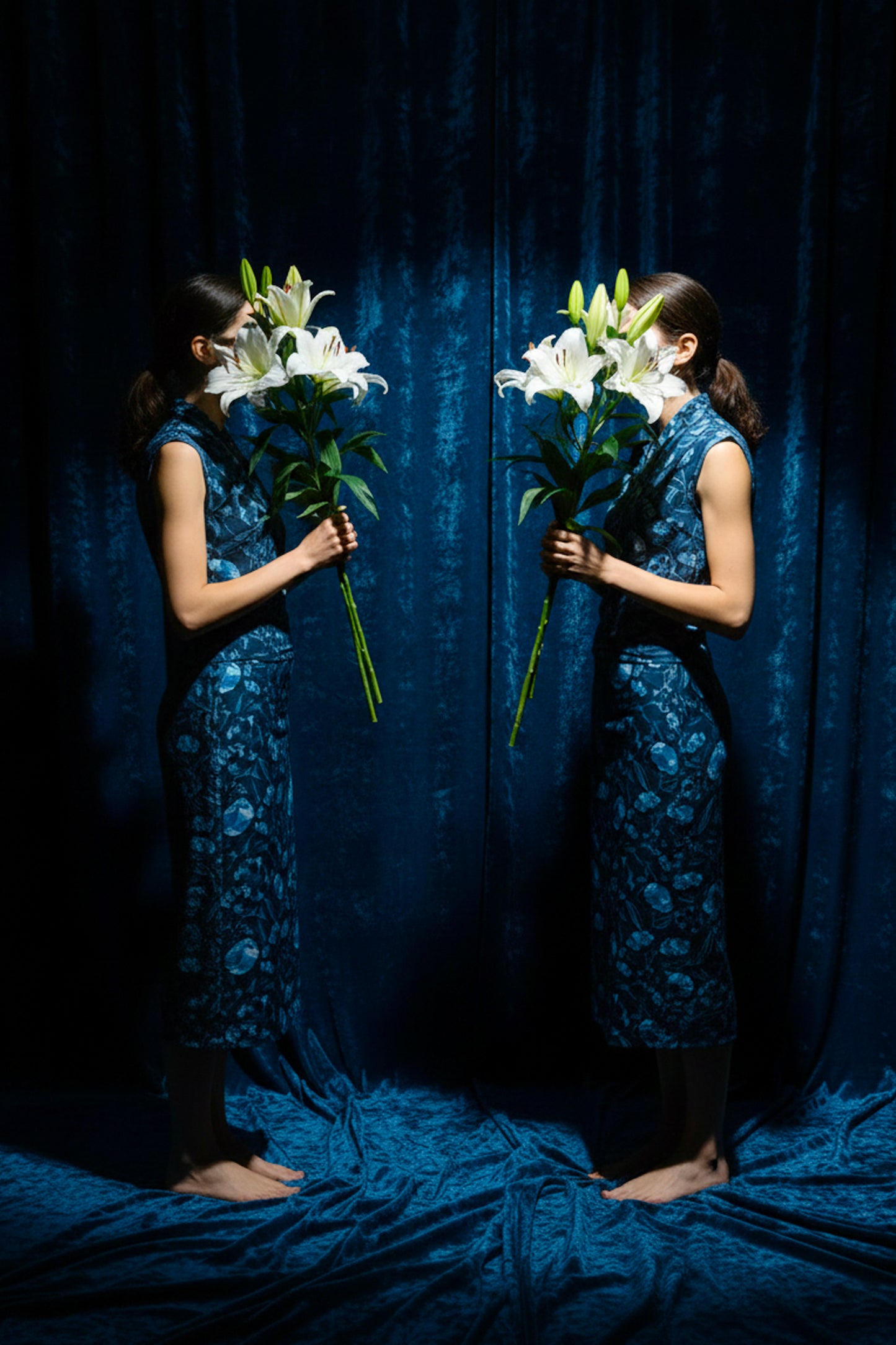 Raspberry Charm Garden Cotton Skirt