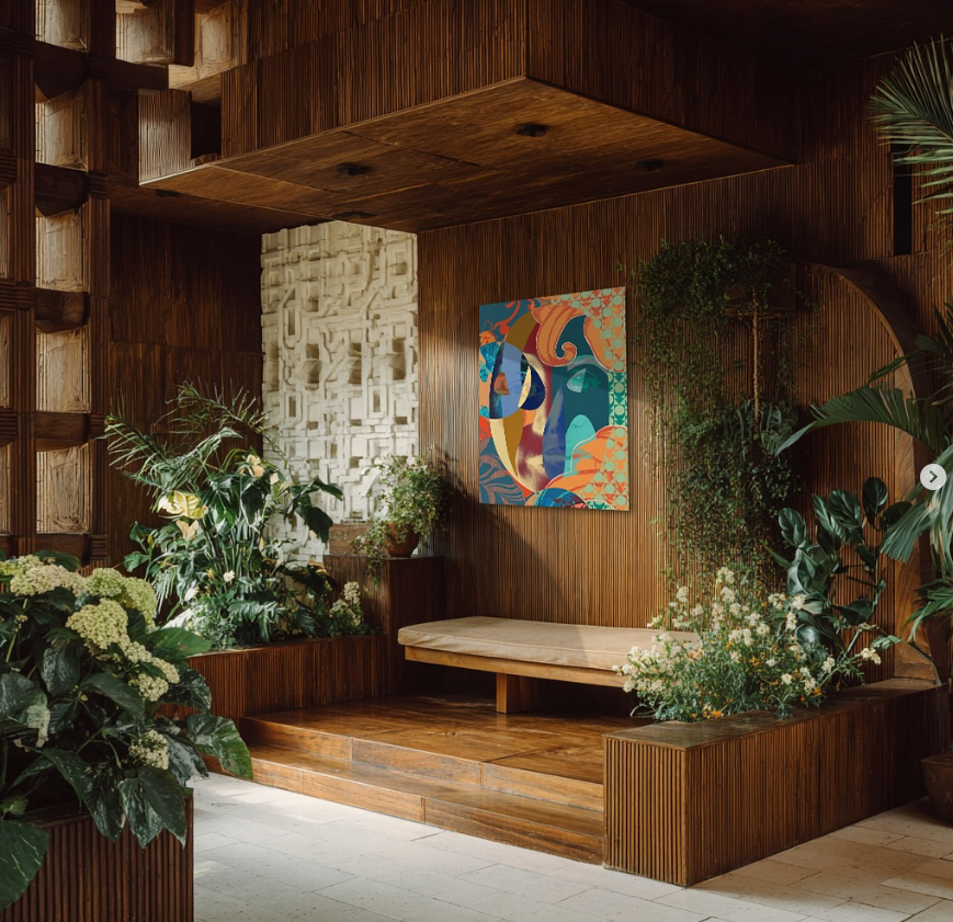 Unique Digital Artwork 'Fémina en el Trópico'