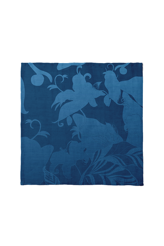 Tropical Paissage Blue Napkin