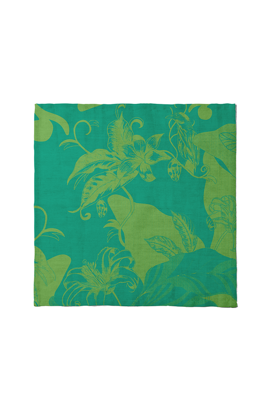 Tropical Paissage Bright Green Napkin