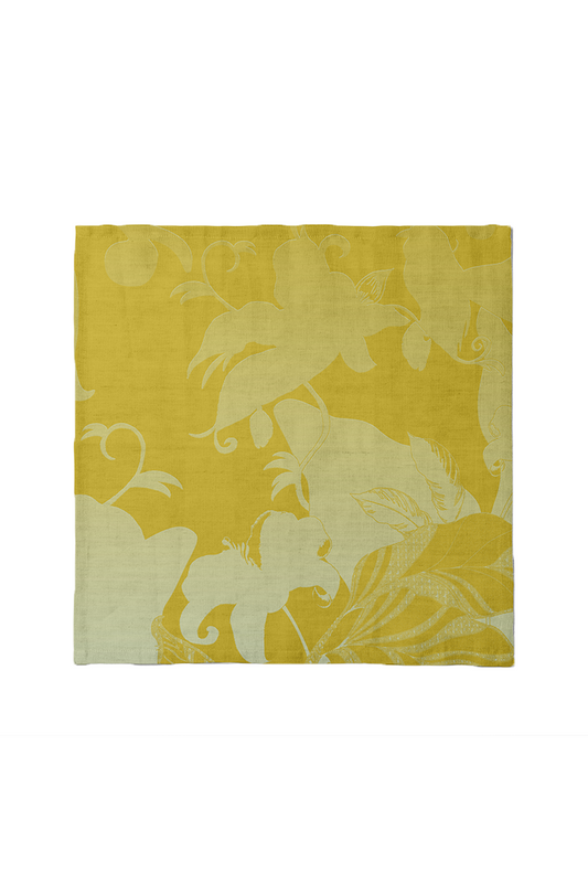 Tropical Paissage Napkin in Bright Yellow